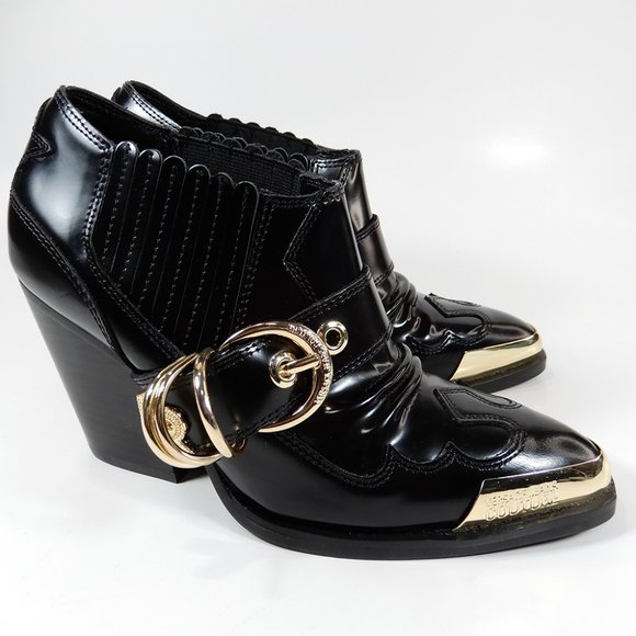 VERSACE JEANS COUTURE Leather Booties EU 35 4.5 5 Linea Fondo Camperos NEW $450 - Picture 5 of 13